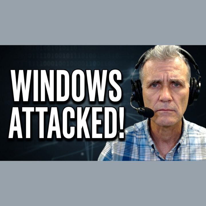 Windows Attacked: July 2026 Patch Tuesday Zero-Day Alert Bryan Longworth wears a headset microphone in front of a dark binary-code background beside bold text reading